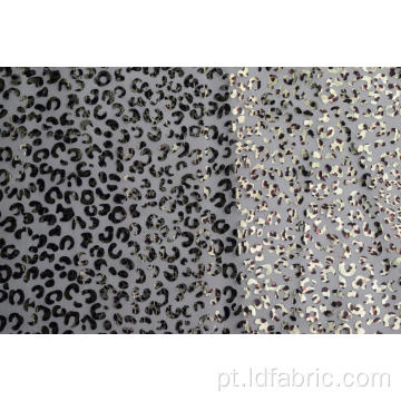 Tecido de malha 100% poliéster padrão leopardo